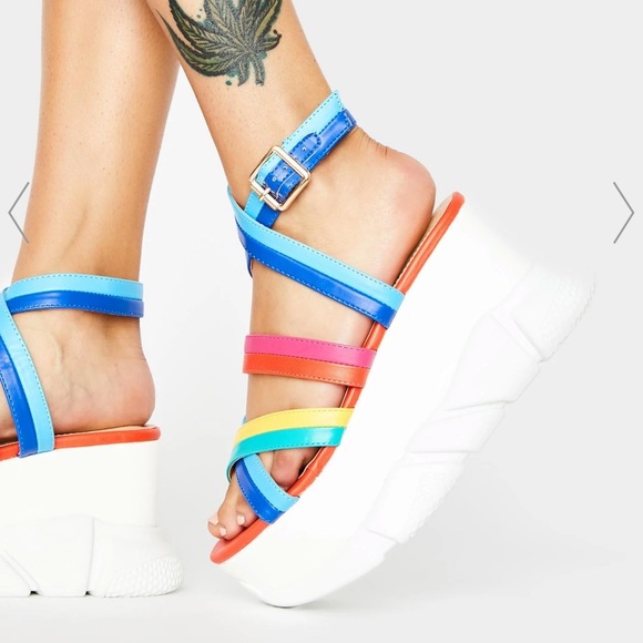 🧿🧿🧿 SOLD 🧿🧿🧿 platform sandals - Picture 1 of 4